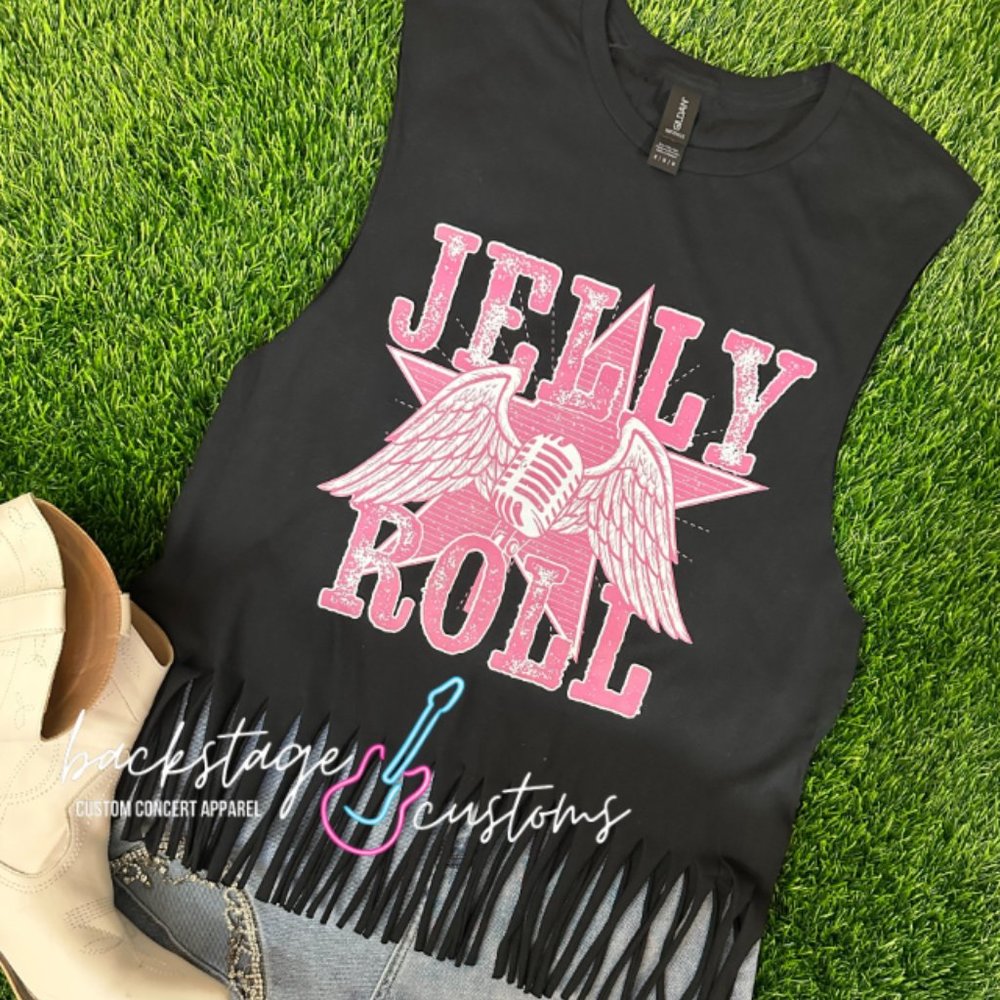 Jelly Roll Muscle Tank Fringed